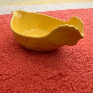 Revol Porcelain Handmade France Yellow Poultry 5-7/8” Chicken Baking Dish